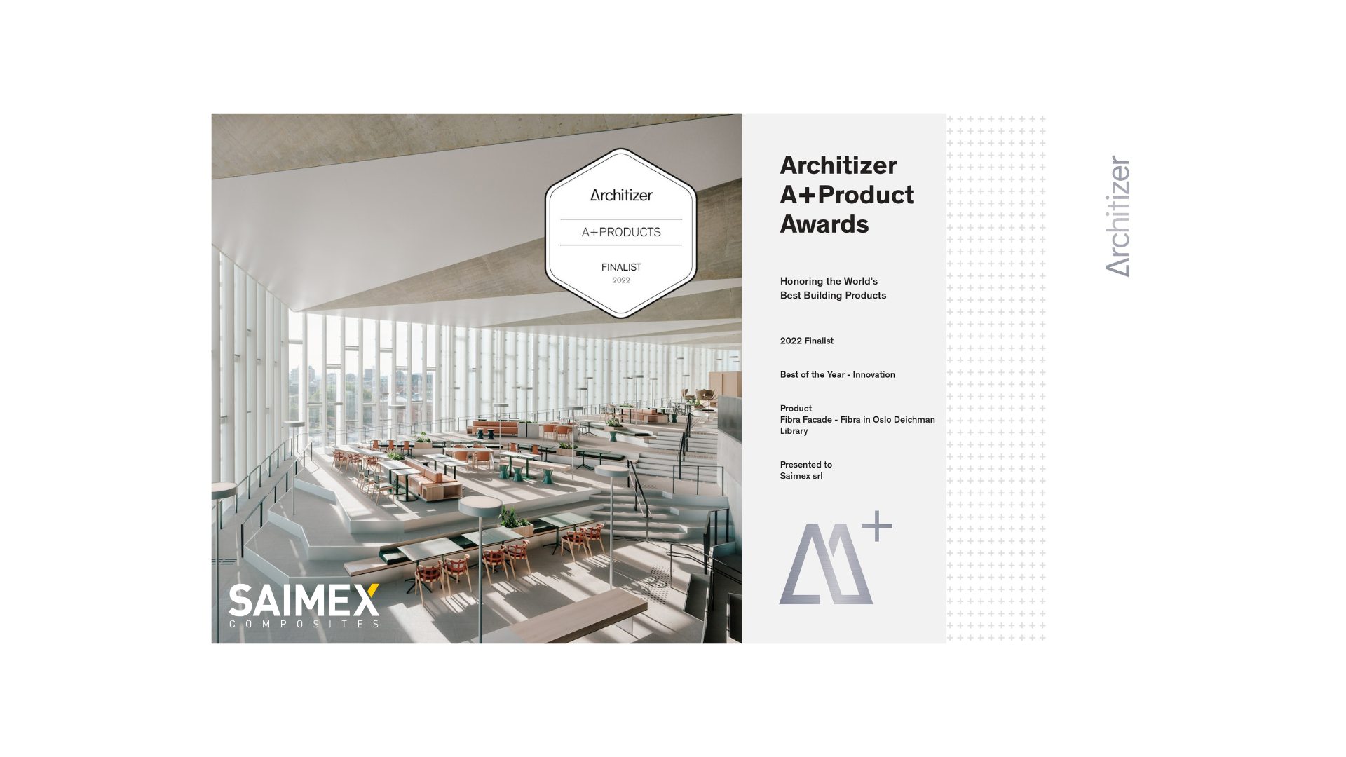 Saimex Srl - Architizer Finalist Award